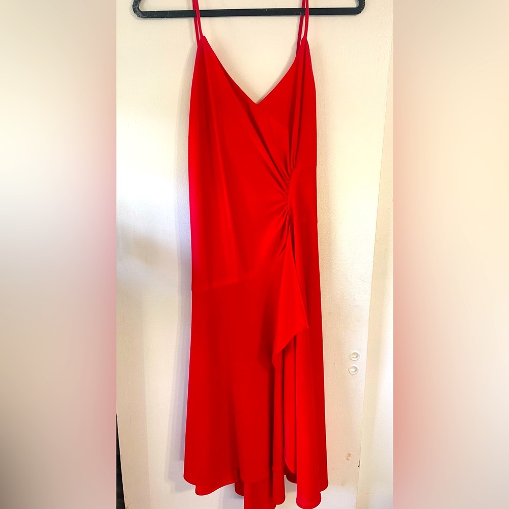 Vintage Dress Tomato Red spaghetti strap